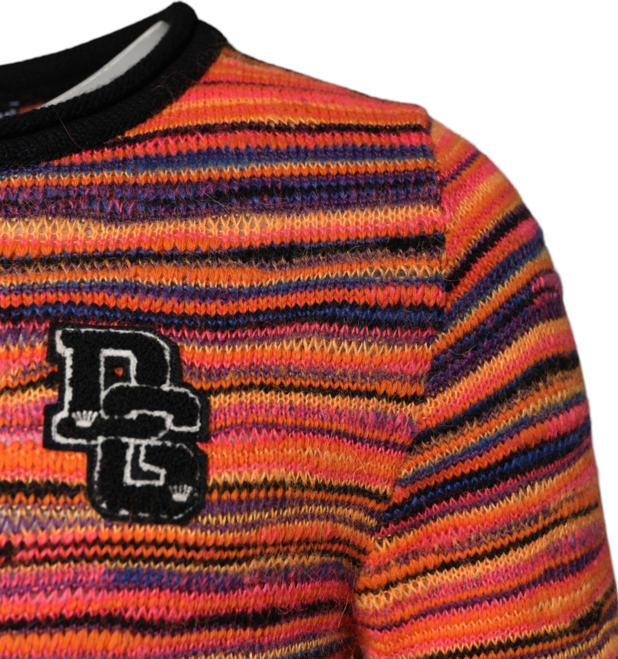 Dolce & Gabbana Multicolor Wool DGLogo Knit Pullover Sweater