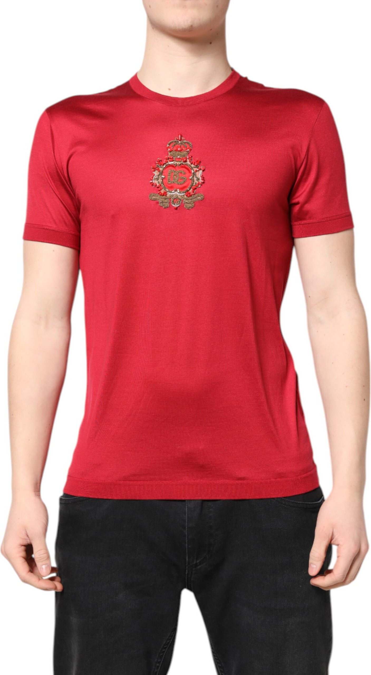 T-shirt Dolce & Gabbana Red Silk