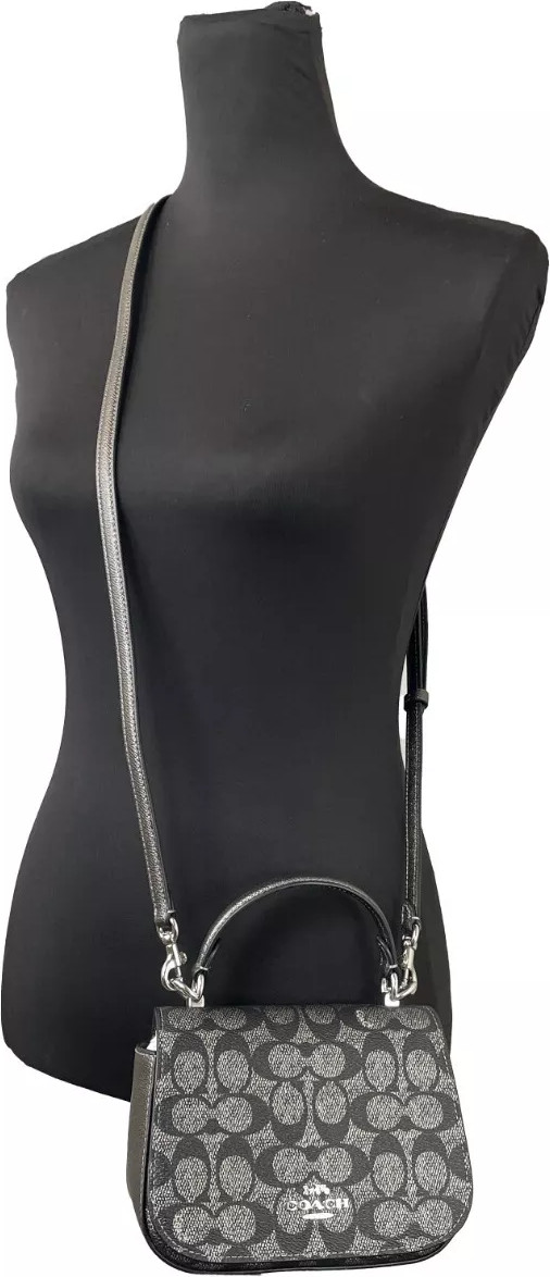 Сумка через плечо Coach Lysa с верхней ручкой Crossbody Gun Metal