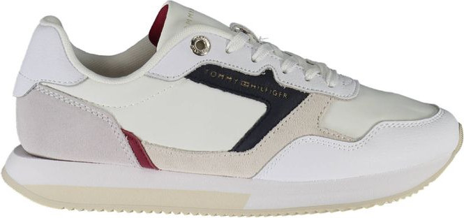 White Leather Women Sneaker Tommy Hilfiger