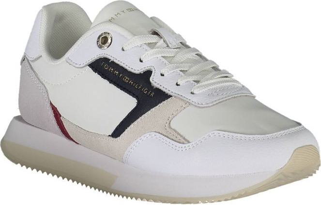 White Leather Women Sneaker Tommy Hilfiger