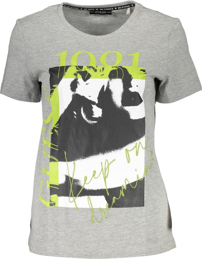T-Shirt Guess Shoes Gray Cotton Women