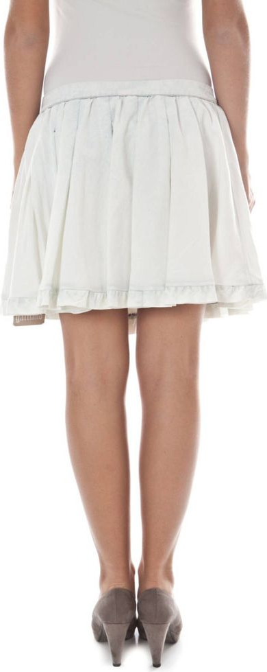 White Cotton Skirt John Galliano