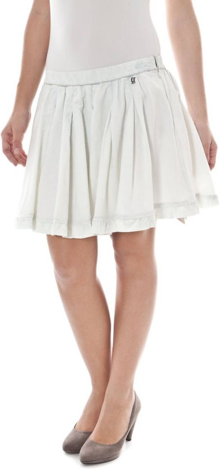 White Cotton Skirt John Galliano