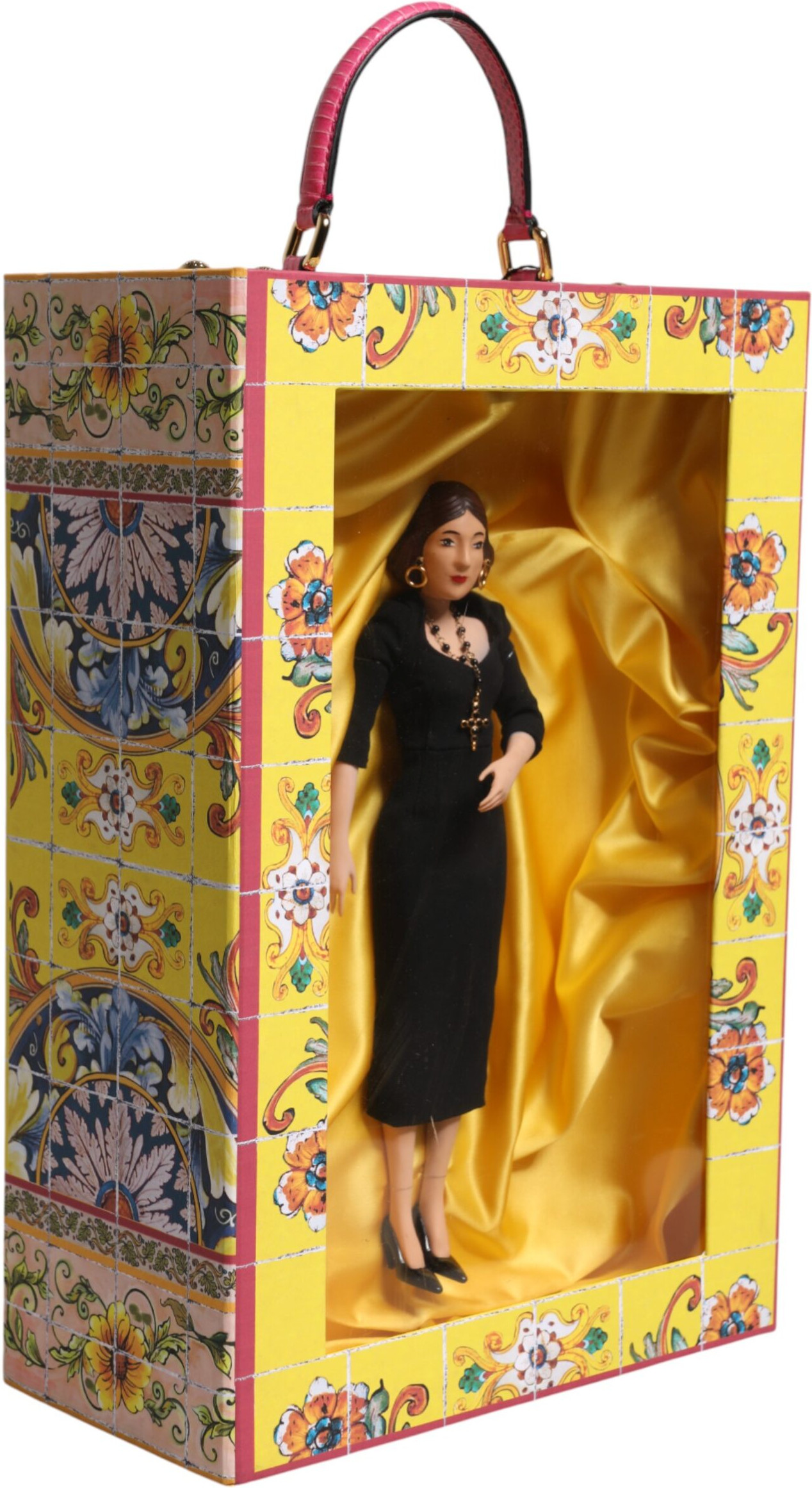 Doll Dolce & Gabbana Black Dress Ceramic Porcelain Fashion Leather Sicily