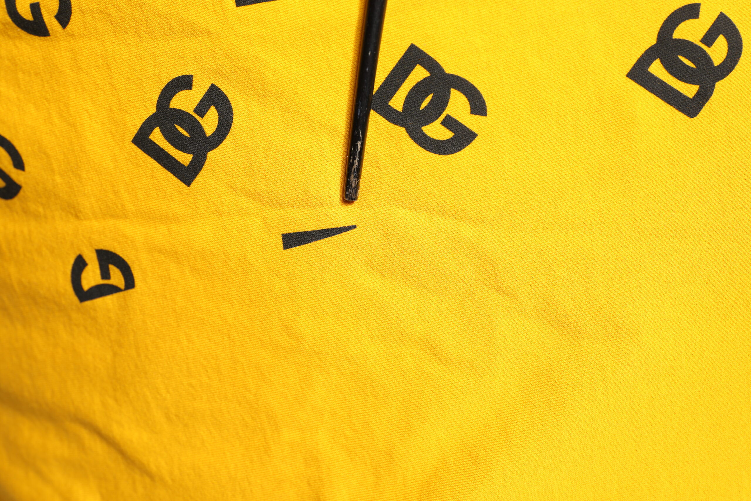 Yellow Cotton DG Logo Print Cropped T-shirt Dolce & Gabbana