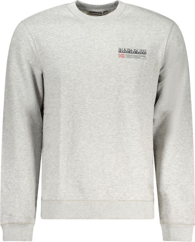 Gray Cotton Men Sweatshirt Napapijri