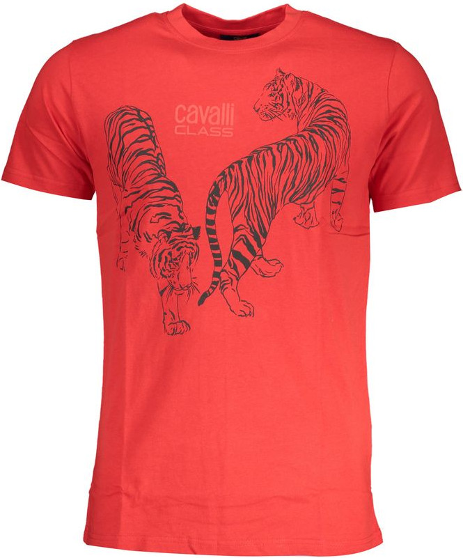 Red Cotton T-Shirt Cavalli Class