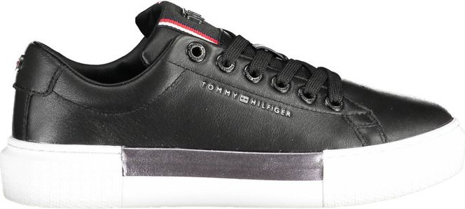 Black Leather Sneaker Tommy Hilfiger