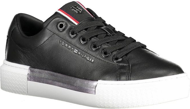 Black Leather Sneaker Tommy Hilfiger