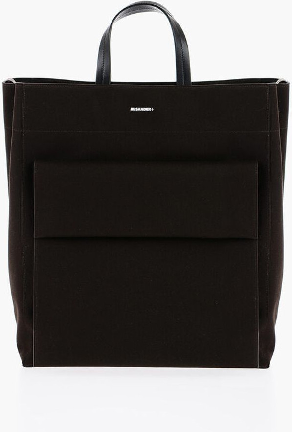 Tote Bag Jil Sander Brown Canvas Tote Bag