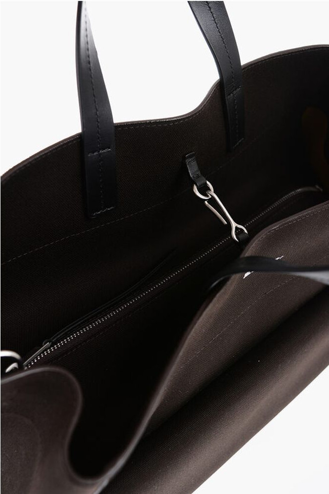 Tote Bag Jil Sander Brown Canvas Tote Bag