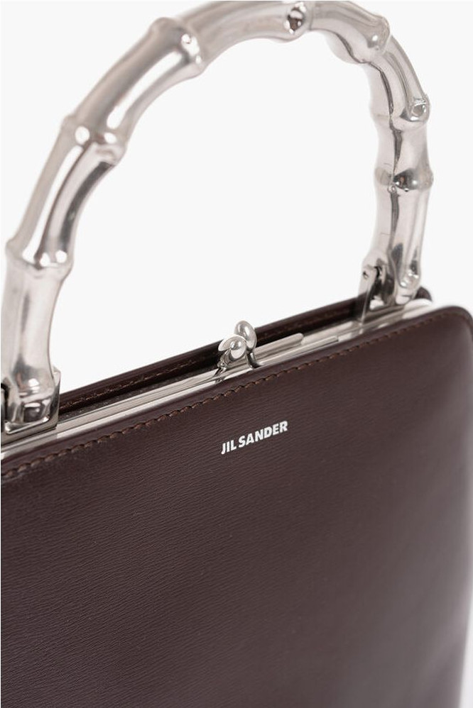Jil Sander sumkasi, bordo rangli, mol terisidan