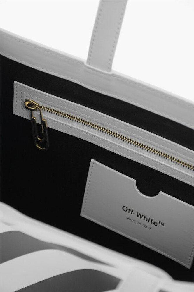 Sumka Off-White Oq Deri Xaltali Sumka