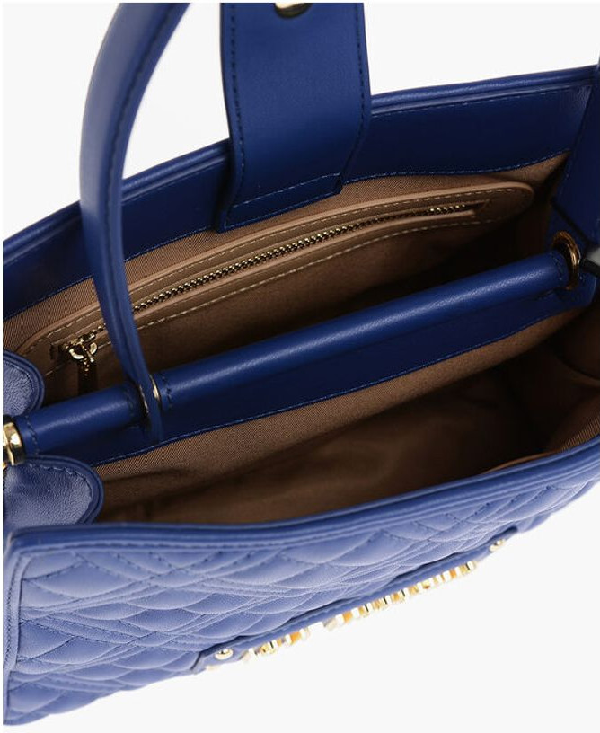 Handbag Moschino Blue Polyethylene Tote Bag