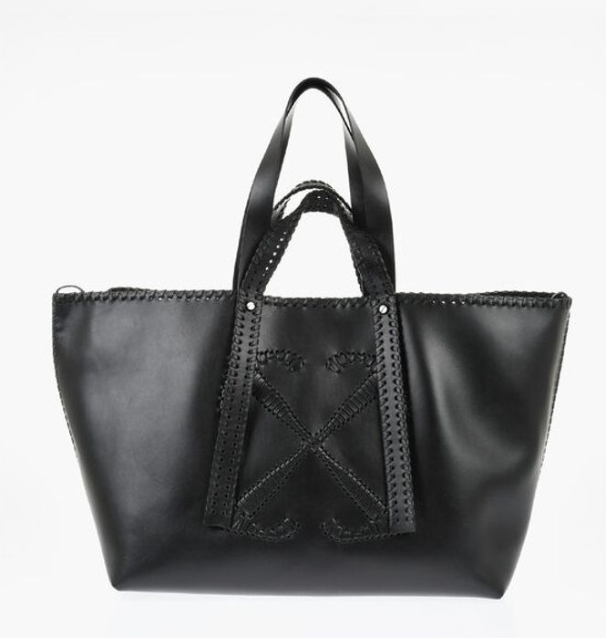 Weekend Bag Off-White Braided Leather DAY OFF WEAVING
