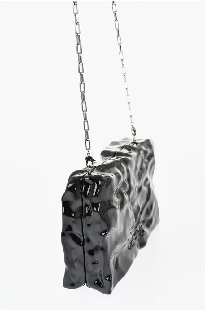 Clutch Off-White Embossed Crushed Sculpture