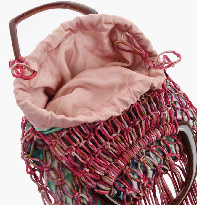 Bag Mesh Hand Bag With Maxi Fringes Dries Van Noten