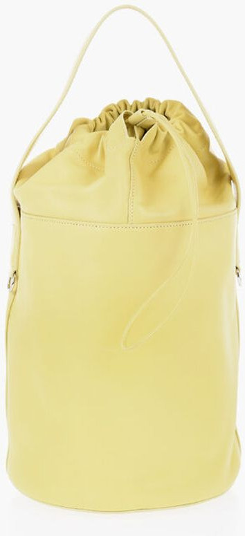 Handbag Jil Sander Leather Bucket Bag with Removable Shoulder Strap