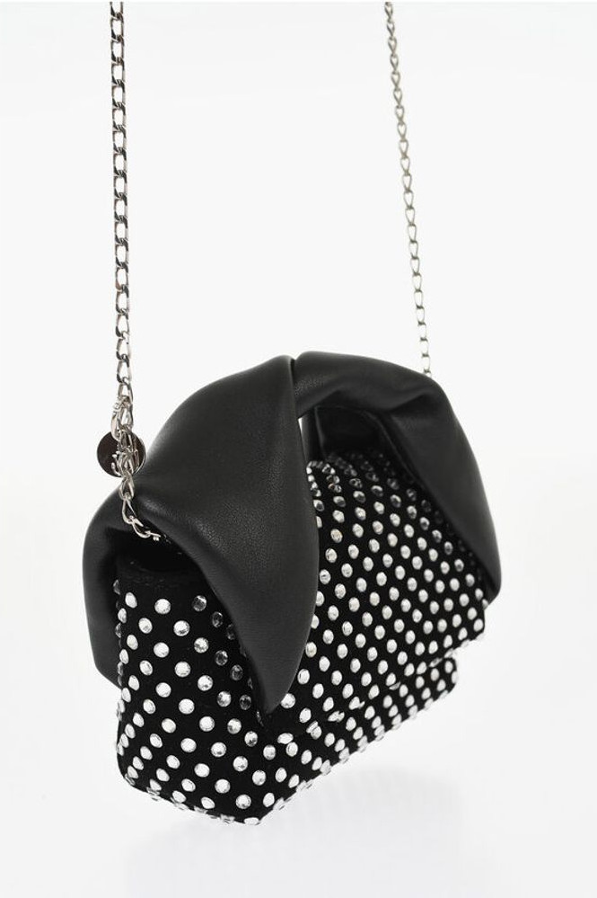 Mini Bag J.W. Anderson Leather NANO TWISTER Embellished with Rhinestones