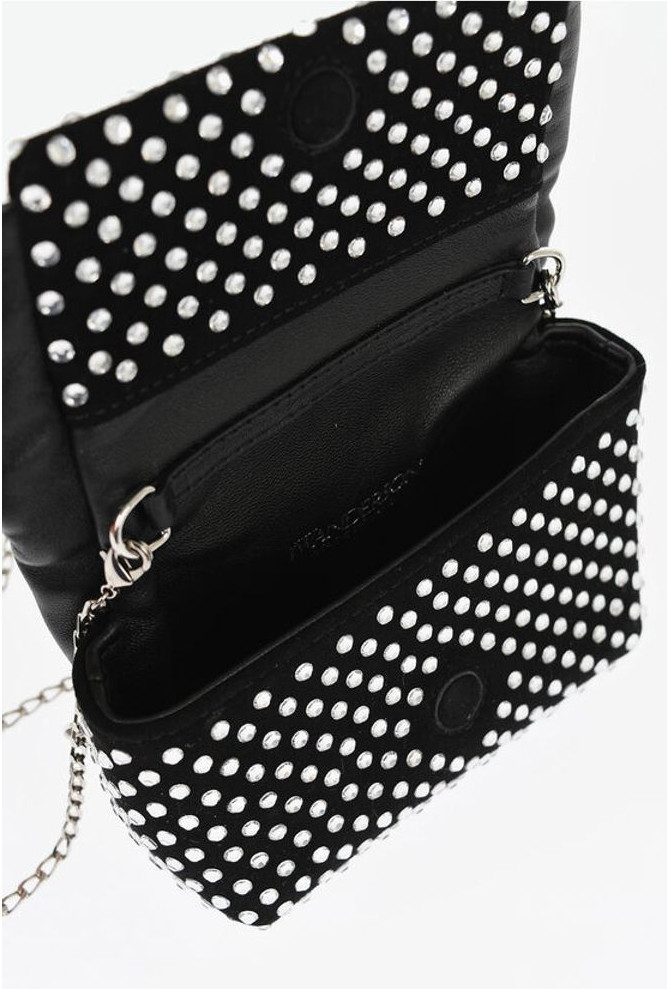 Mini Bag J.W. Anderson Leather NANO TWISTER Embellished with Rhinestones
