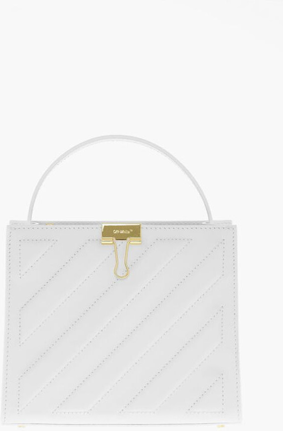 Handbag Off-White Leather