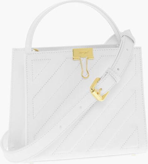 Handbag Off-White Leather
