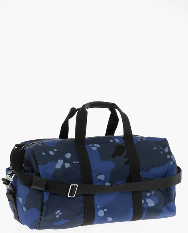 Travel Duffle Bag Off-White Camouflage Motif