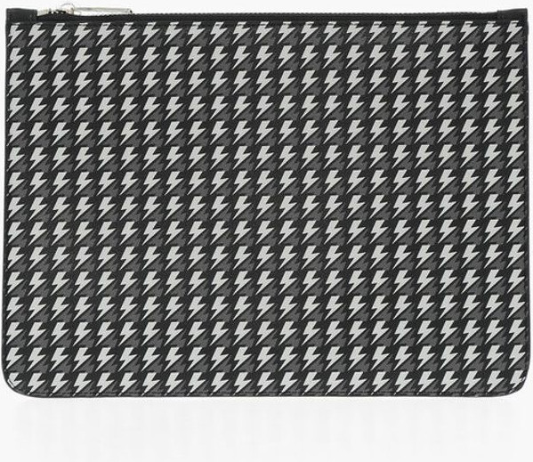 Pouch Neil Barrett All-Over Logo Leather Pouch