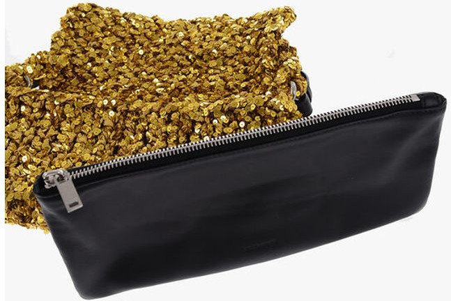 Clutch Jil Sander Knitted Shoulder Bag With Sequins