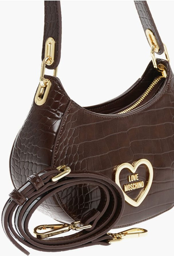 Hobo sumkasi Moschino LOVE Crocodile Effect Sun'iy teri