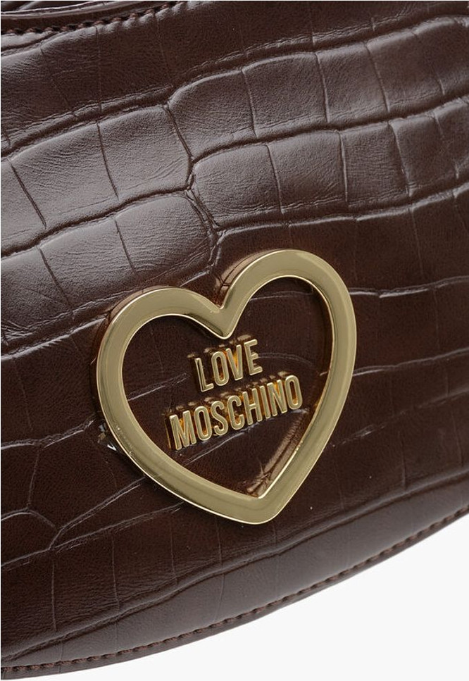 Hobo sumkasi Moschino LOVE Crocodile Effect Sun'iy teri