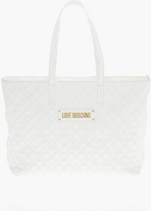 Tote Bag Moschino LOVE Kuşgözü Effektli Suni Charm