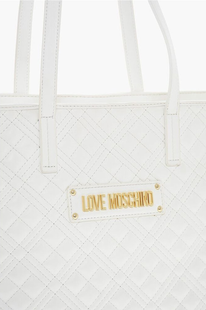 Tote Bag Moschino LOVE Kuşgözü Effektli Suni Charm