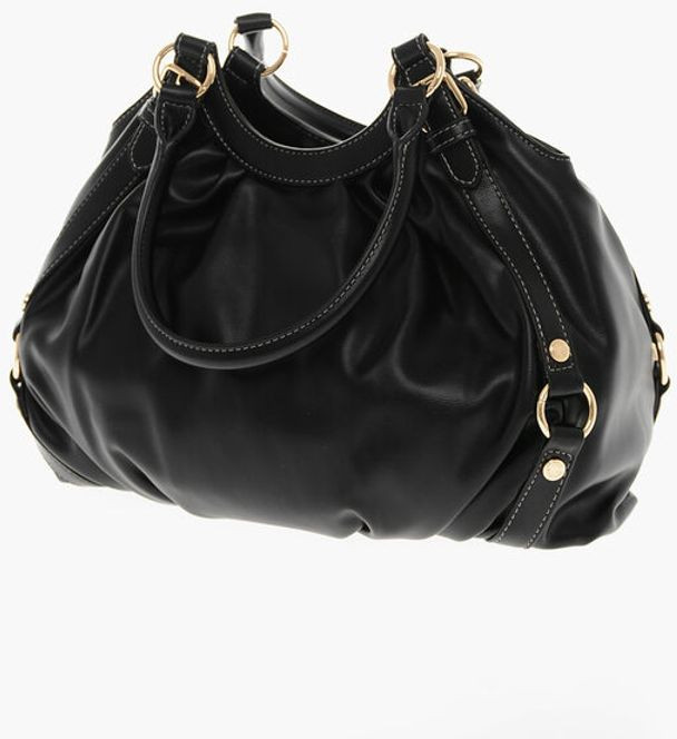 Handbag Moschino LOVE MOSCHINO Faux Leather Bucket Bag with Golden Details