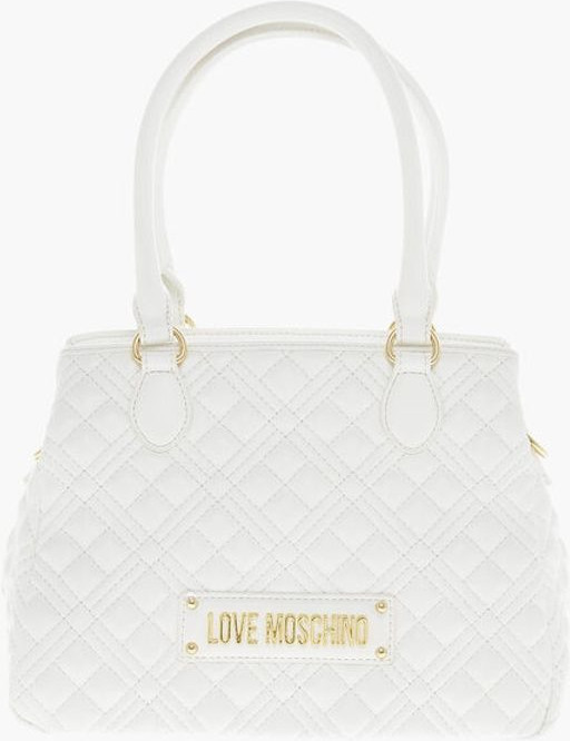 Handbag Moschino LOVE Quilted Textured faux Leather with a LM Logo