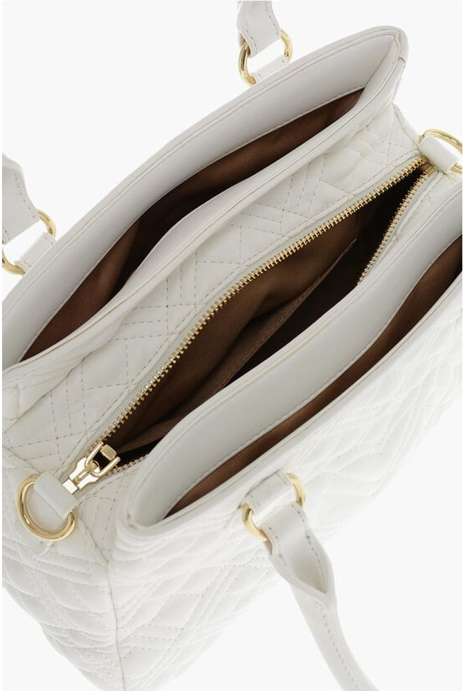 Handbag Moschino LOVE Quilted Textured faux Leather with a LM Logo