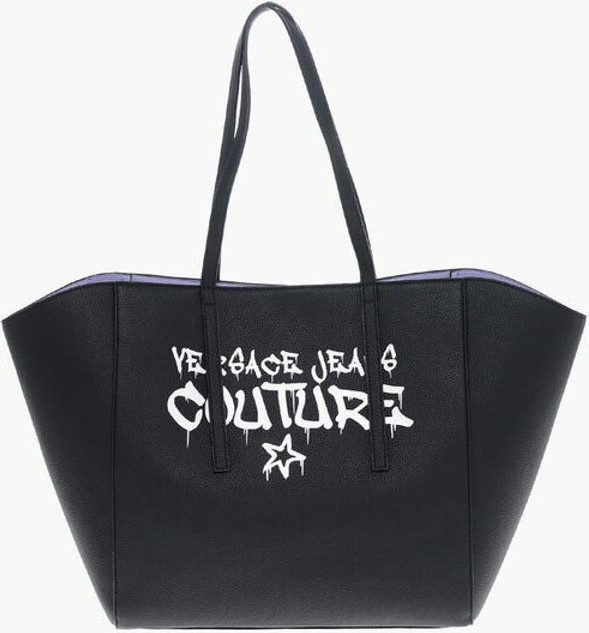 Tote Versace JEANS COUTURE Textured Faux Leather Maxi Tote bag with Clout