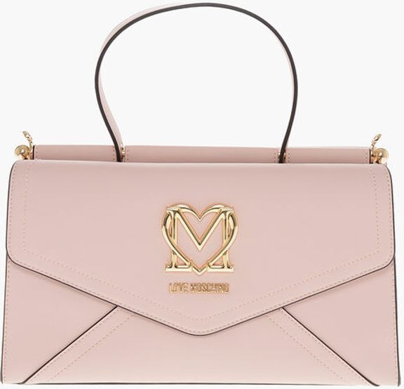 Сумка Moschino LOVE из искусственной кожи в форме конверта со съемным плечевым ремнем