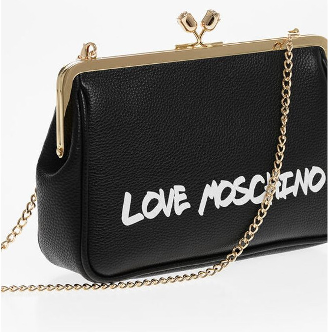 Сумка Moschino LOVE Однотонная сумка с набивным логотипом и съемной цепью