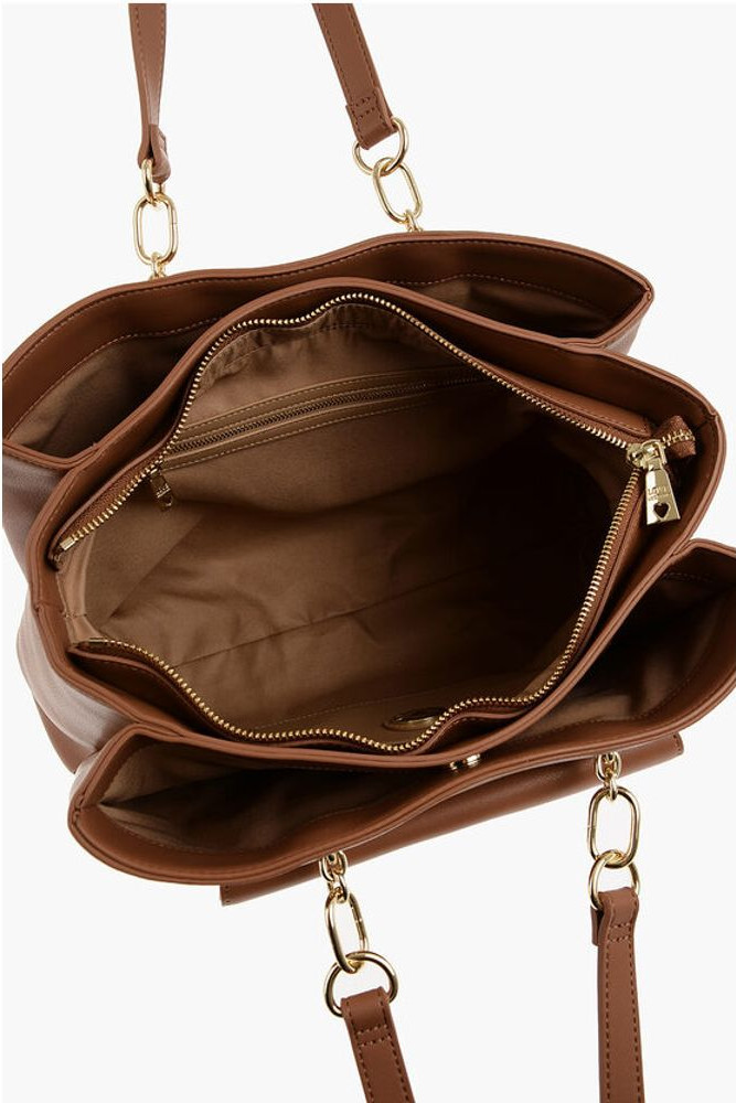 Tote Bag Moschino LOVE Faux Leather Tote Bag with Golden Logo