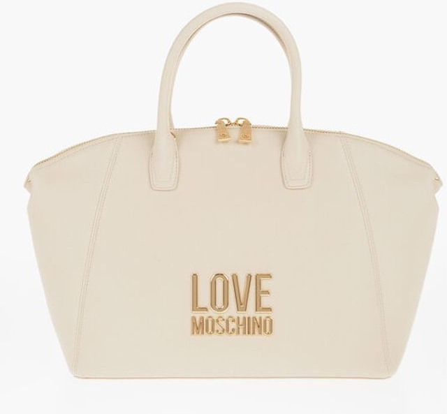 Moschino LOVE Sun'iy Charm Har doim "Totebag" Yoqimli oltin logotipli