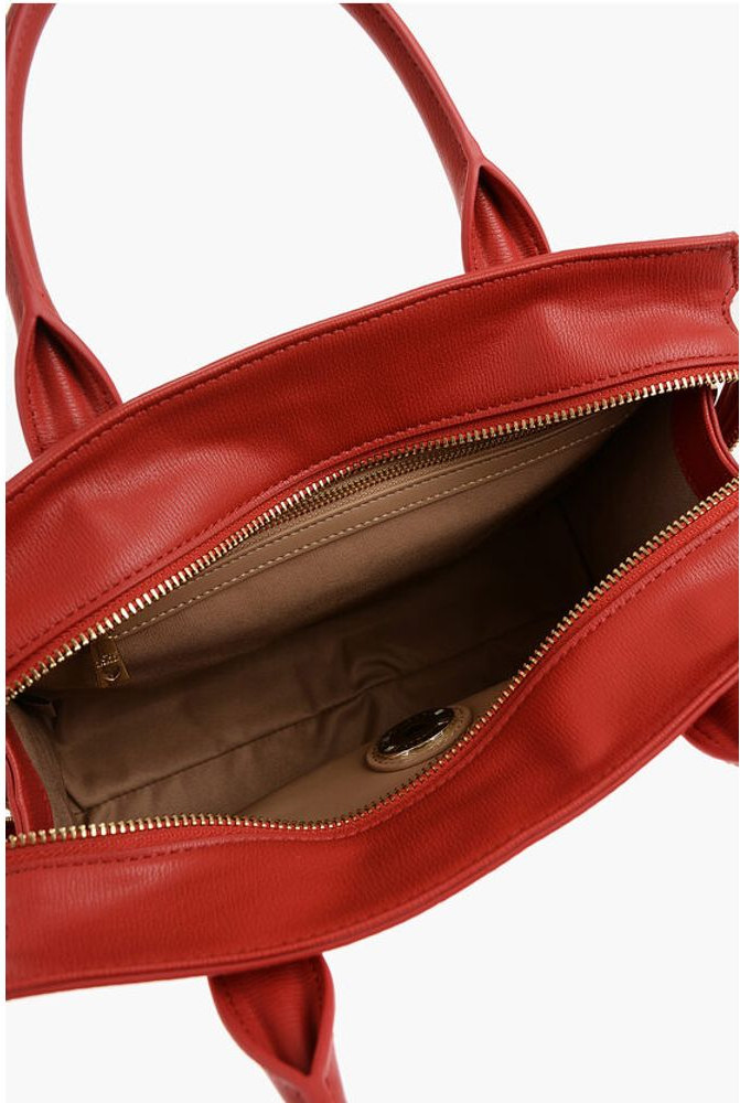 Сумка-тоут Moschino LOVE однотонная с золотистым логотипом