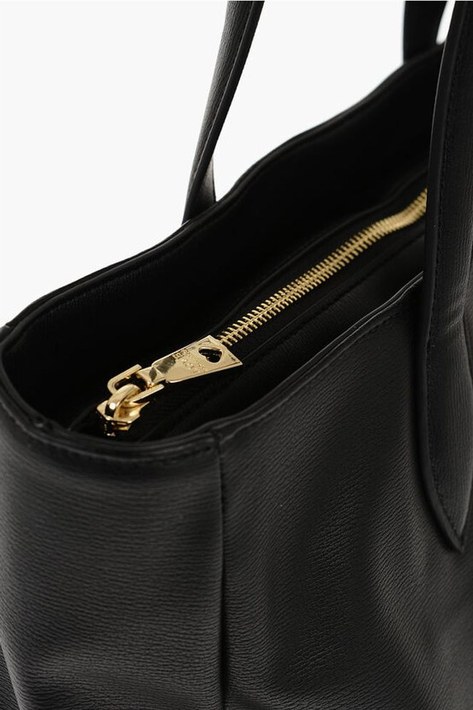 Tote Bag Moschino LOVE Faux Leather Tote Bag with Heart Shaped Pouch