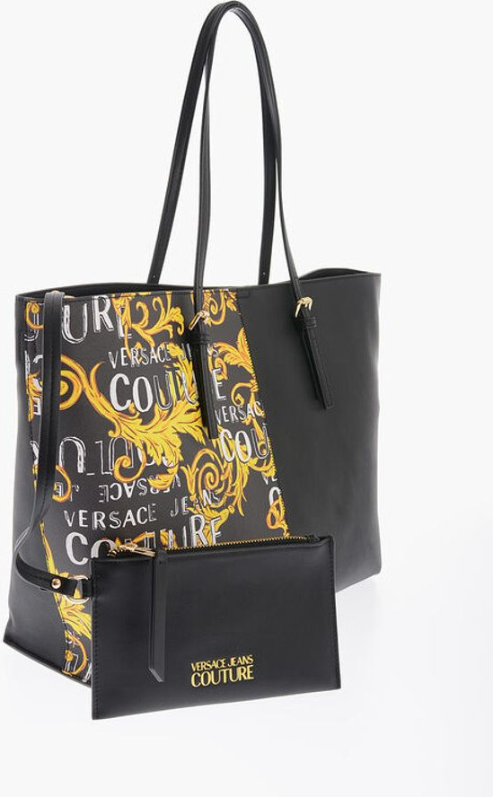 Сумка-тоут Versace JEANS COUTURE с принтом Baroque из искусственной кожи ROCK CUT