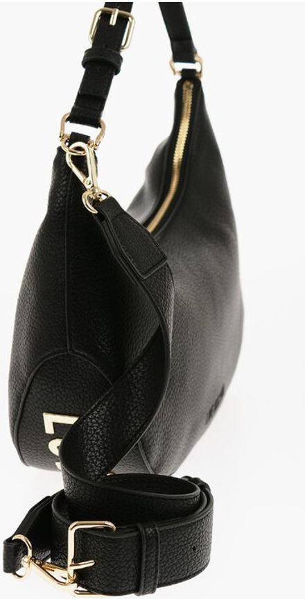 Hobo Bag Moschino LOVE Textured Faux Leather