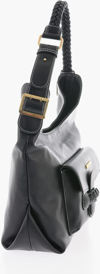 Shoulder Bag Moschino LOVE Faux Leather Shoulder Bag with Braided Handle