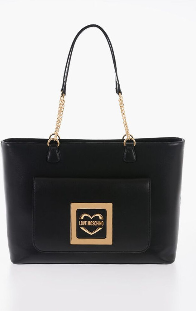 Сумка-тоут Moschino LOVE из искусственной кожи с золотистыми деталями