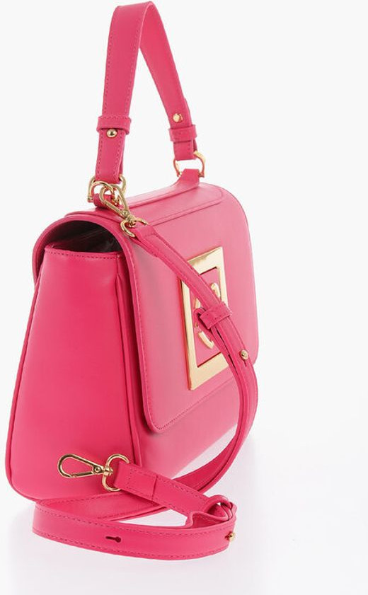 Shoulder Bag Moschino LOVE Faux Leather Shoulder Bag with Metal Golden Logo