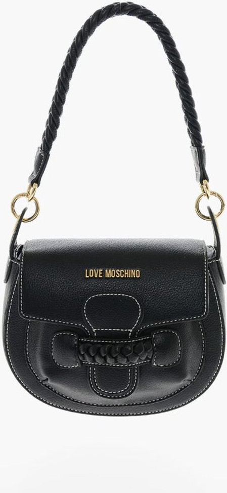 Сумка-седло Moschino LOVE Сумка-седло из искусственной кожи с плетеными деталями